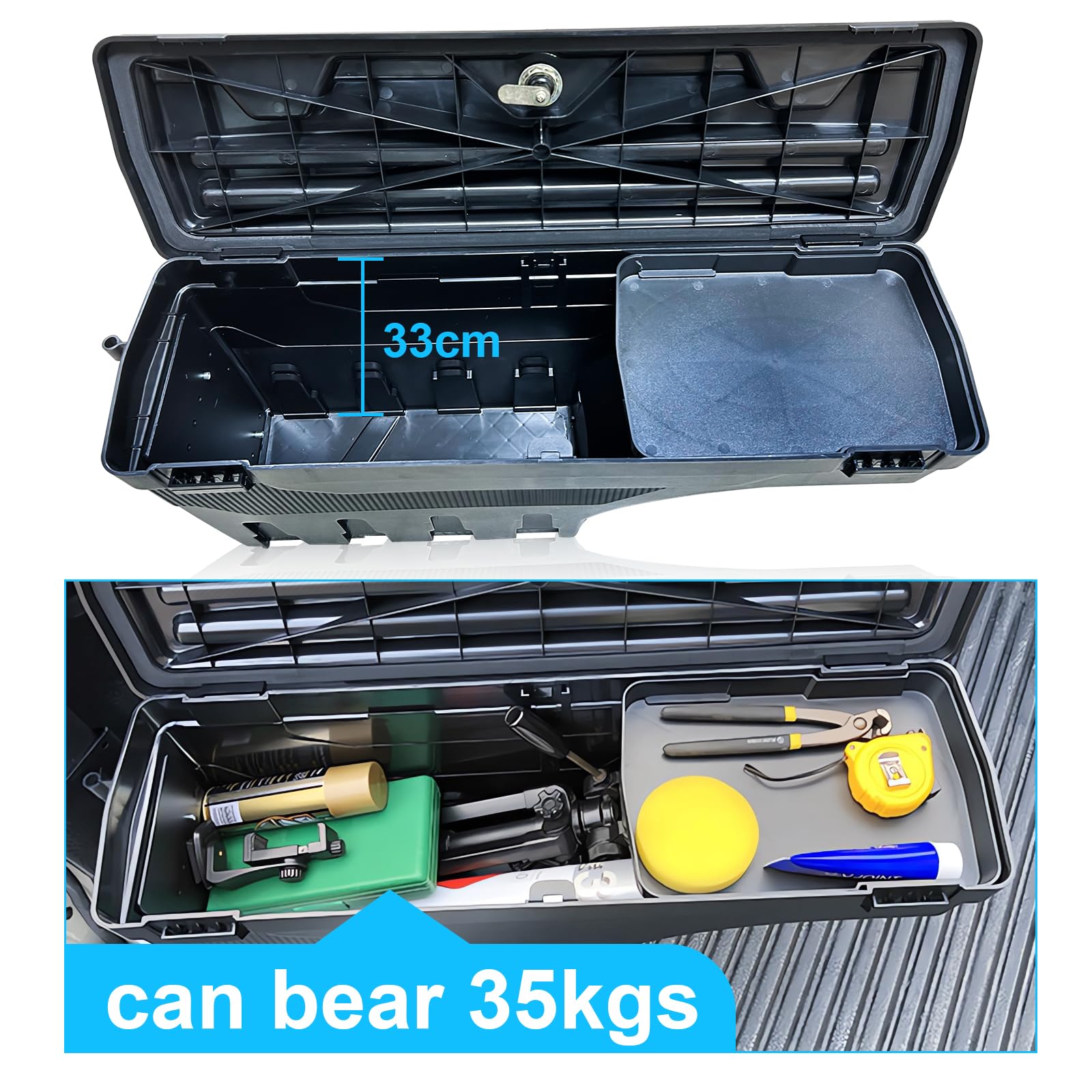 Boîte à Outils Basculante Pour Ford Ranger 2012-2022 (côté Droit/passager) - Verrouillable, Grande Capacité - Remplace Swing Case