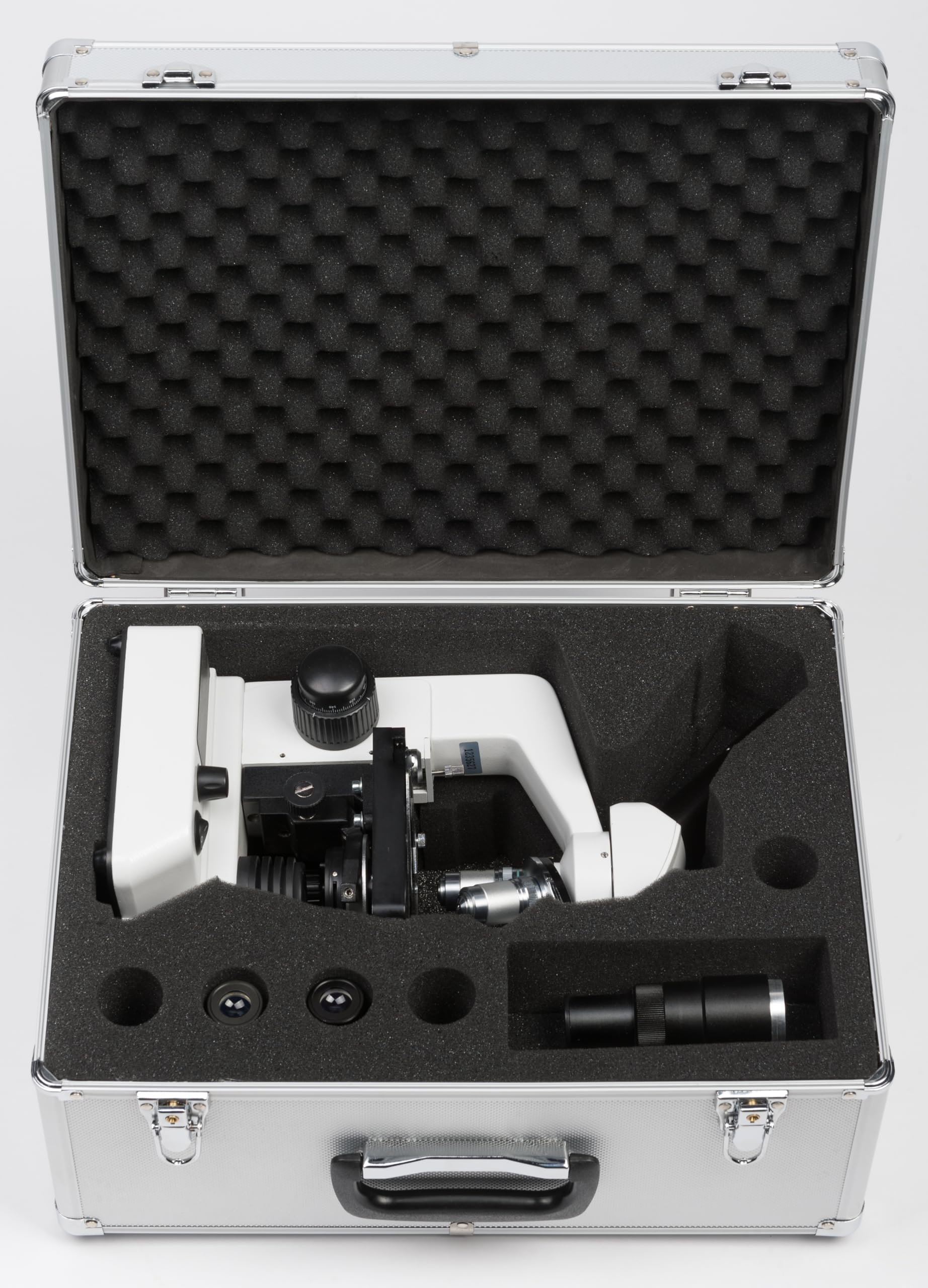Bresser Erudit DLX/Researcher - Funda de transporte para microscopio, color plateado