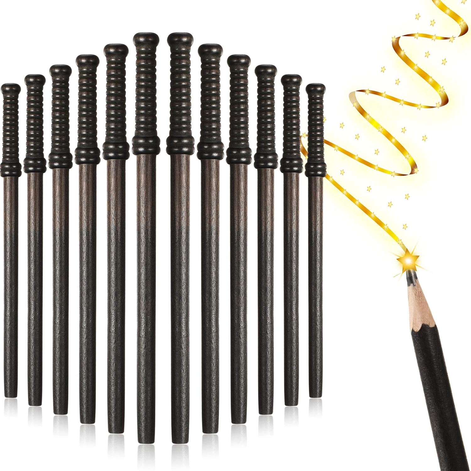 Outus Wand Pencils Wizard Party Supplies, Wooden Wizard