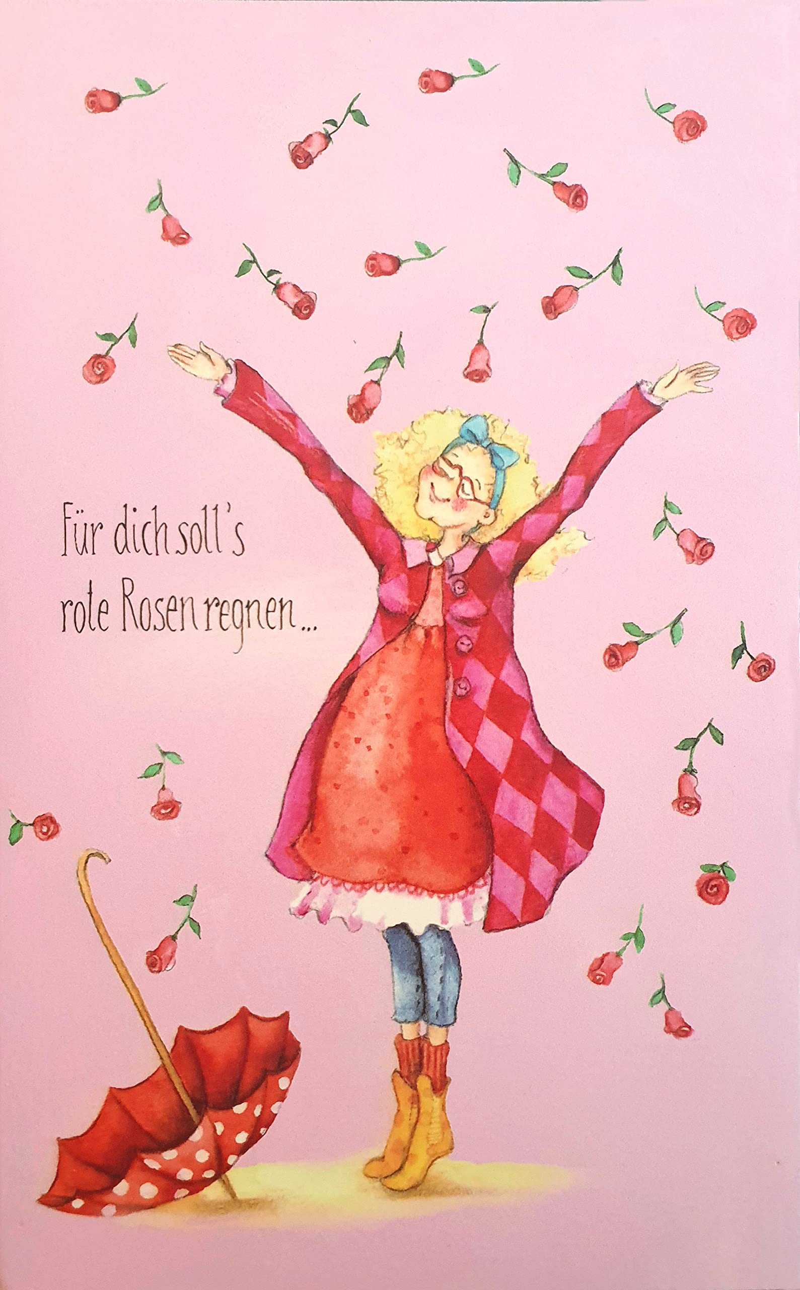 Amazon.de: Generisch Holzbild Powerfrauen | Für Dich solls rote Rosen  regnen | Bild Kunstdruck Wandbild | 24 cm | Künstlerin: Yvonne  Hoppe-Engbring