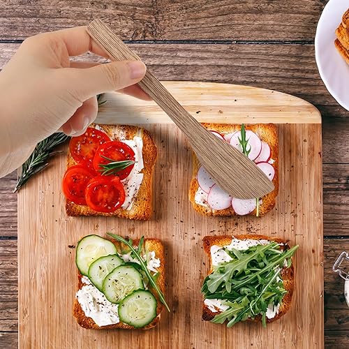 Miniatura 2 de 30 unidades de mantequilla de madera, queso de madera, jalea de maní, sándwich, crema para esparcidor, desayuno, postre, condimento, espátulas para