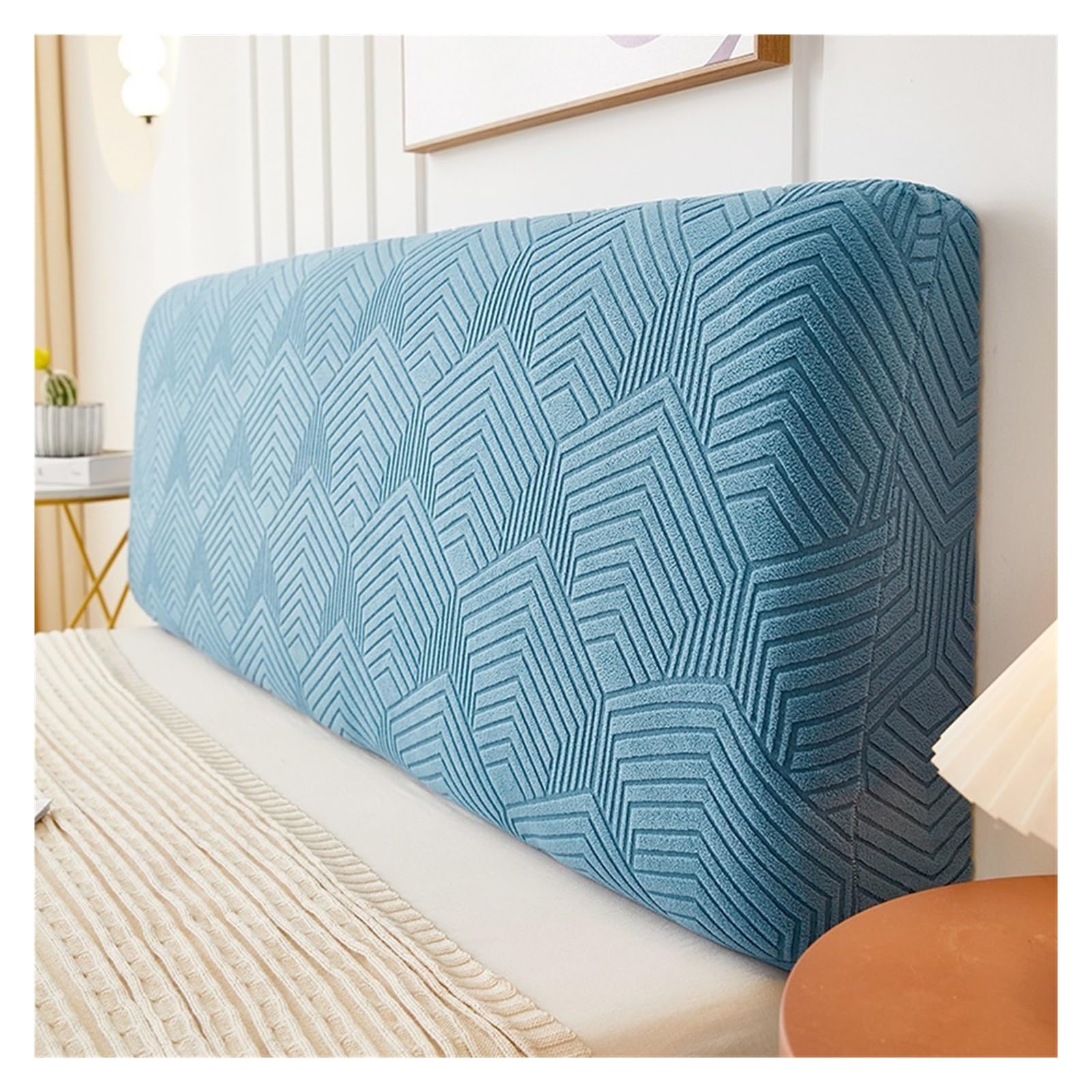 Stretch Bed Headboard Slipcover for Queen King Size, Jacquard Fabric Solid Headboard Covers Super Soft Comfotable Bed Head Cover for Bedroom Décor Dustproof Protector Cover