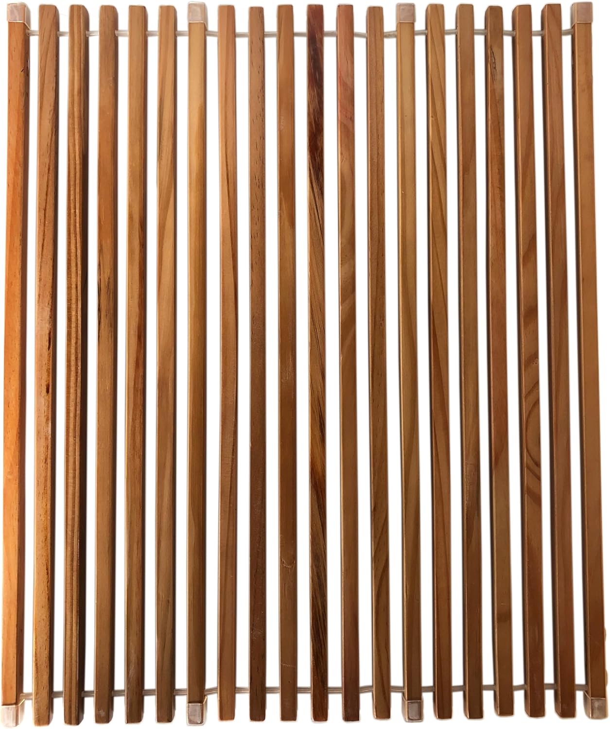 Roll Up Wooden Drying Rack Over The Sink Kitchen, Cover Sink Dry Dishes Bowl Spoon Quickly, Aesthetics and Finishes Coating, Neat Design Stain-Resistant Easy to Dry (Natural Wood color)