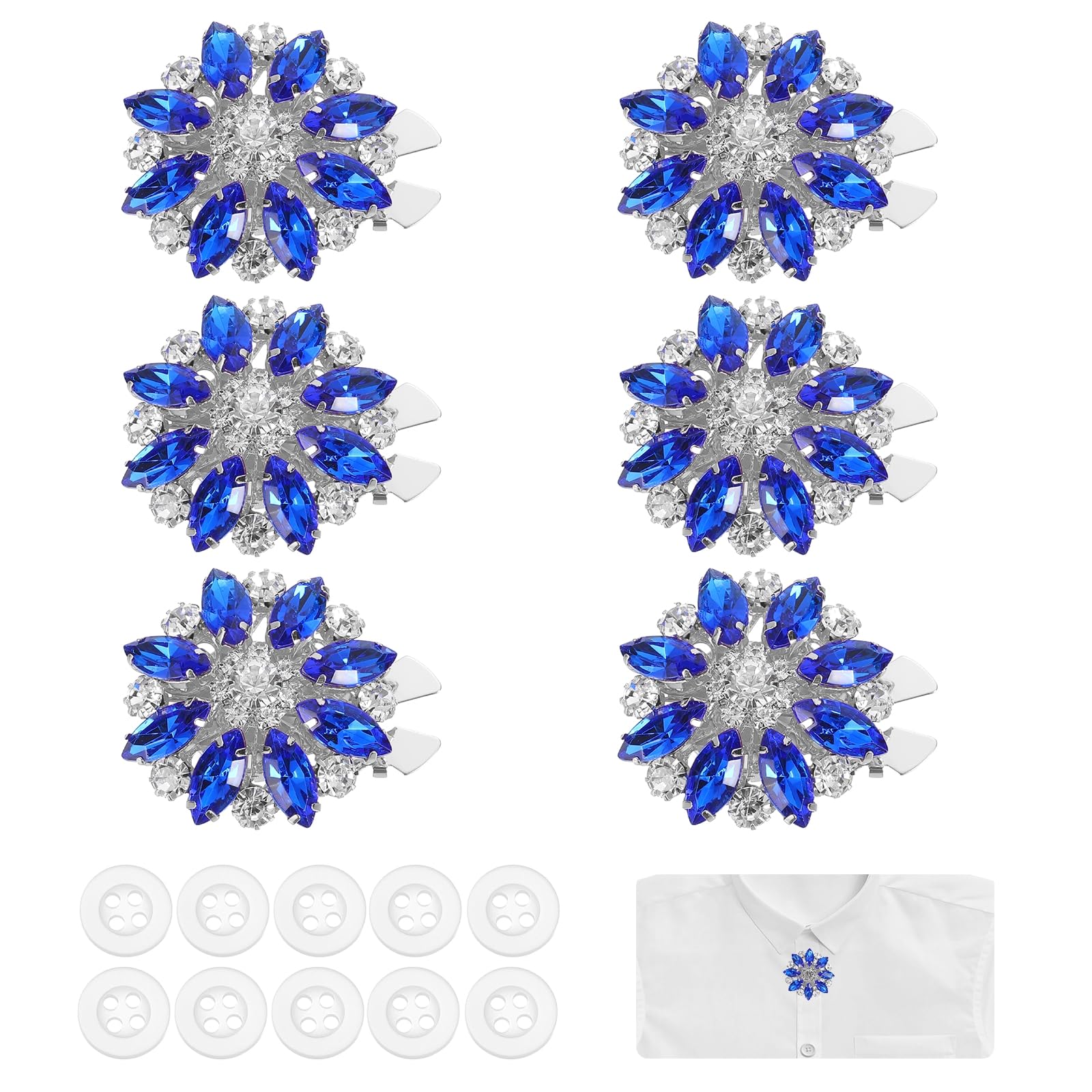 Cache-boutons en strass bleu marine PATIKIL parfaits pour vos tenues de mariage