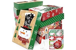 12 Large Christmas Gift Wrap Boxes Bulk With Lids