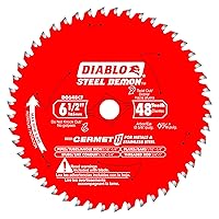 Vista 6 de Diablo Steel Demon Cermet II Hoja de Sierra para Metales y Acero Inoxidable - 6-1/2" de Diámetro, 48 Dientes TCG, Mandril de 5/8", Corte de .061