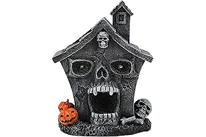 Halloween Skull Head Haunted House Village