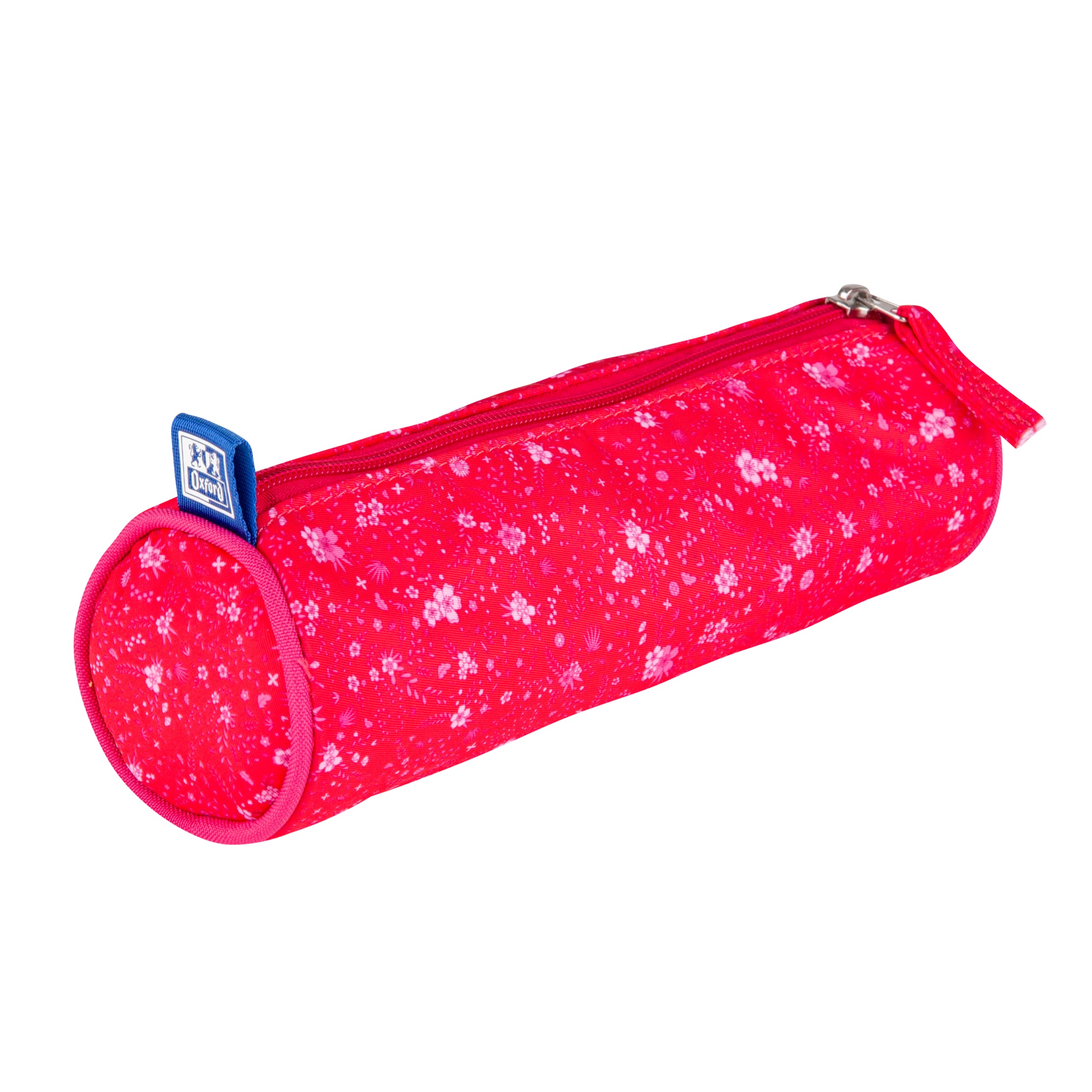 Oxford Floral Polyester Pencil Case Durable Colour Matching Design Pink