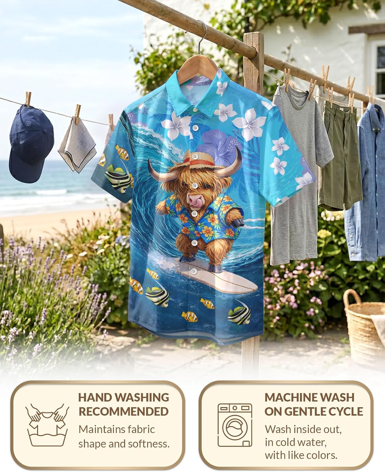 Men's Hawaiian Button Down Shirt – Tropical Aloha Shirt for Men, Lightweight Stretch Short Sleeve Beach Resort Wear