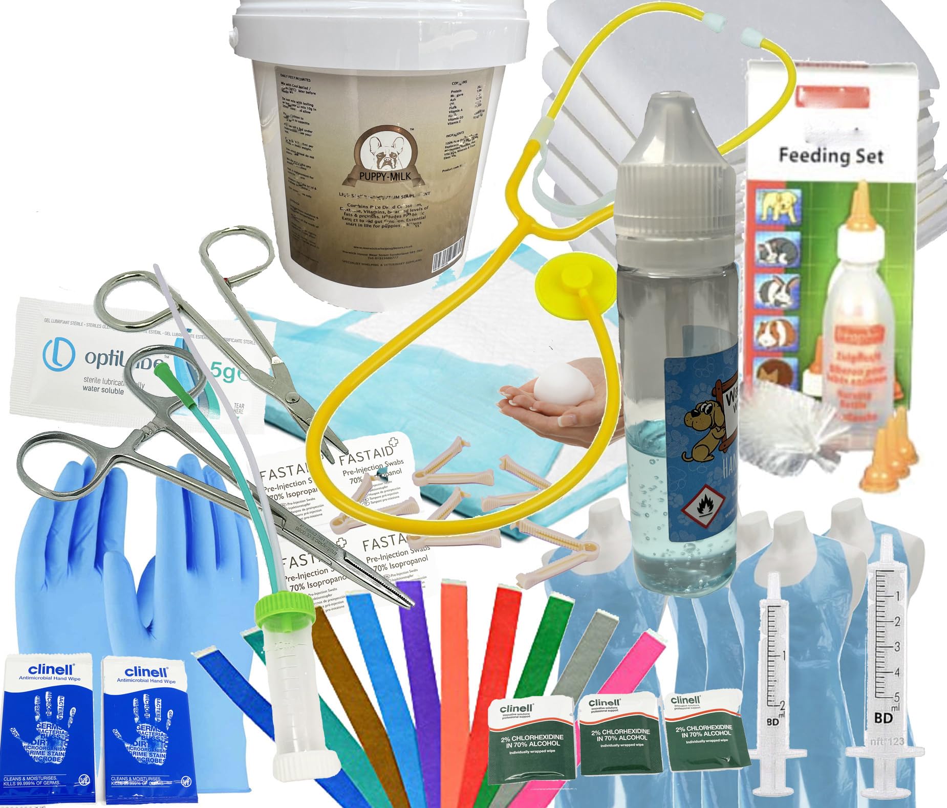 Warwick Whelping Boxes Cheap Disposable Indoor Use Whelping Kit 250G Puppy Milk Dog Mucus Extractor Iodine Budget Stethoscope