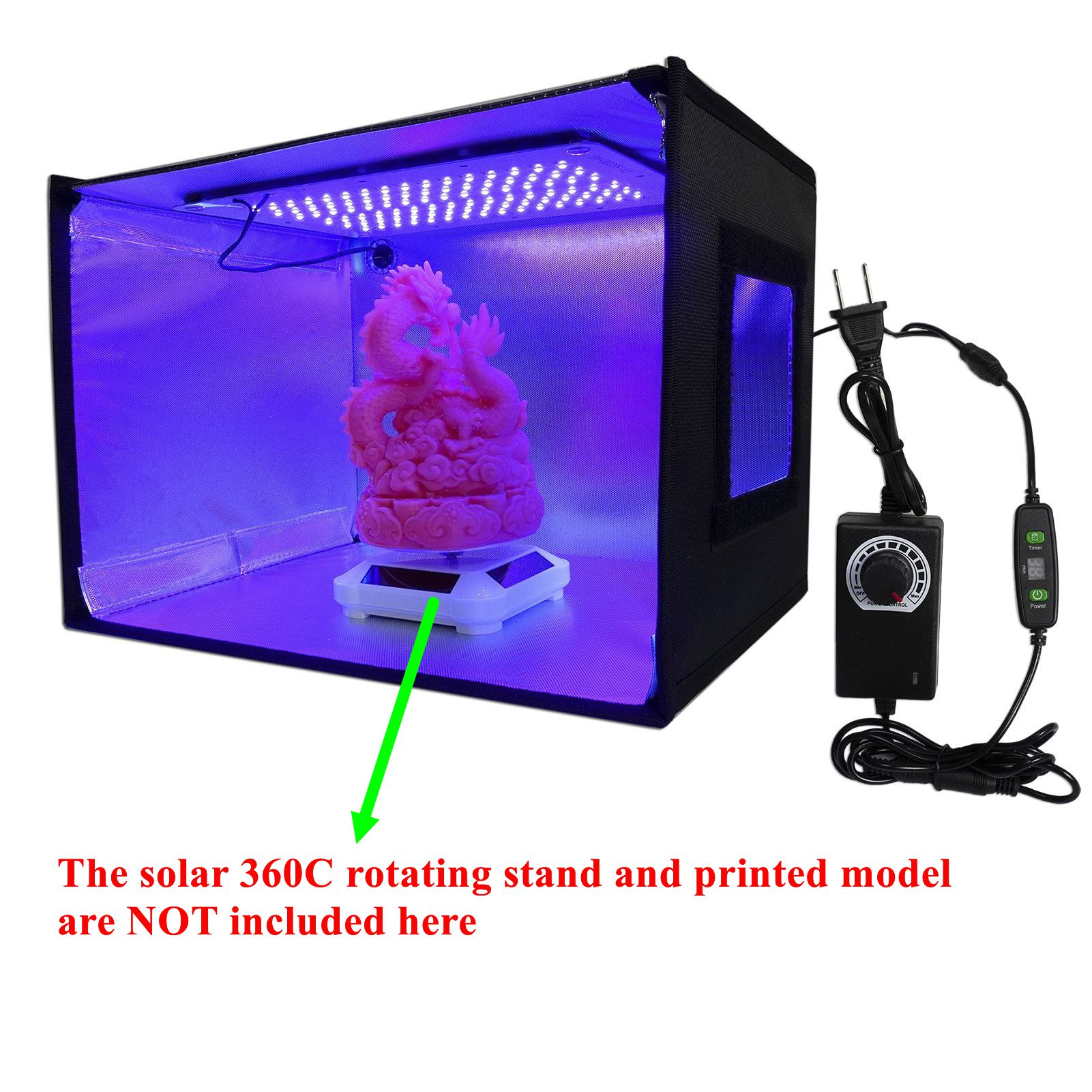 Upgrade UV Resin Curing Box with Adjustable Brightness 48W 395nm