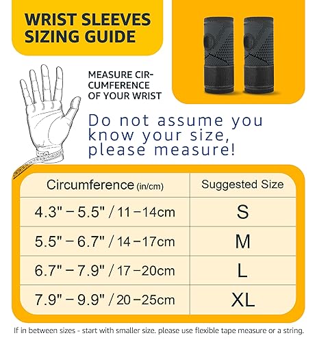 Miniatura 6 de HiRui Paquete de 2 muñequeras, mangas de compresión de mano con correas de muñeca para fitness, levantamiento de pesas, tendinitis MTB, túnel