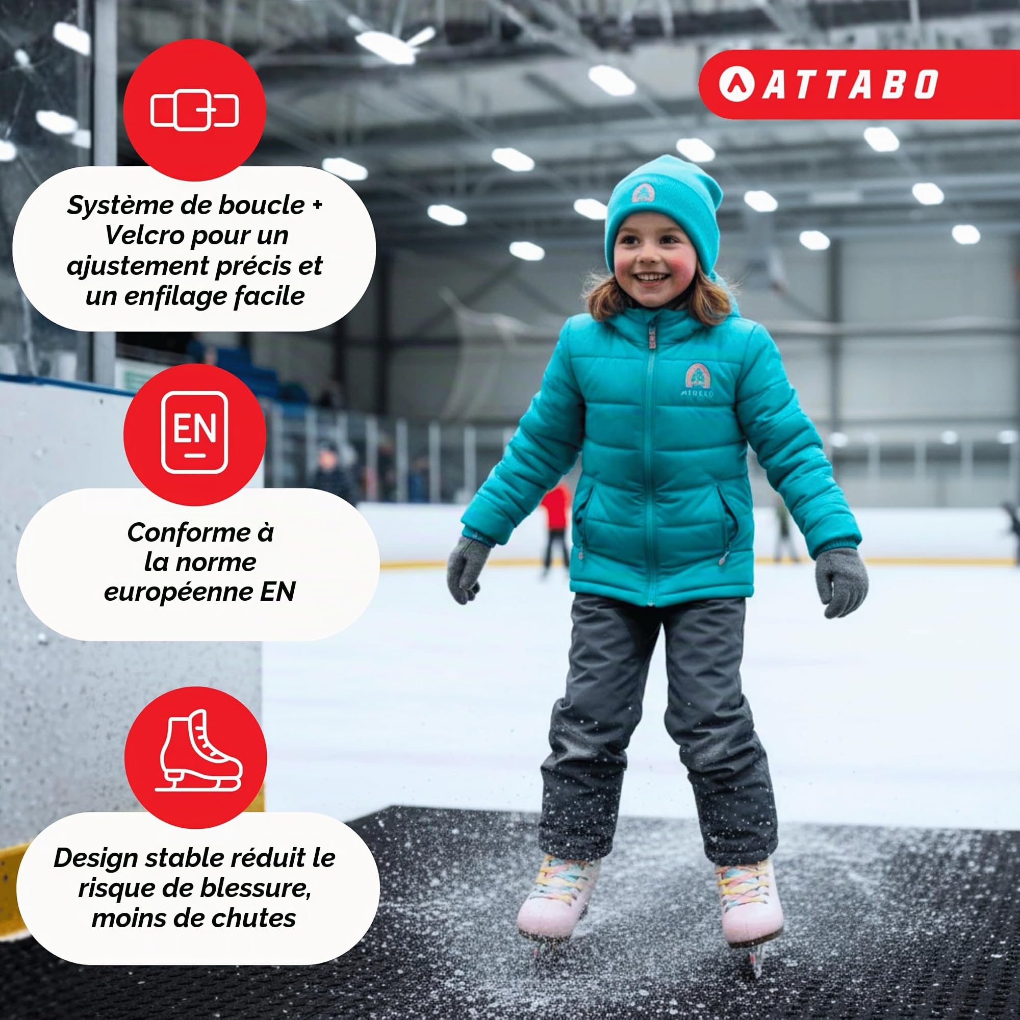 ATTABO OLI Patins à Glace artistiques réglables pour