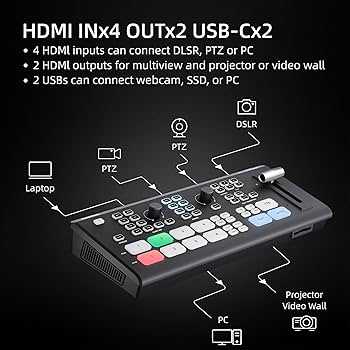 Osee GoStream Deck Pro HDMI Live Stream Switcher, Video Mixer