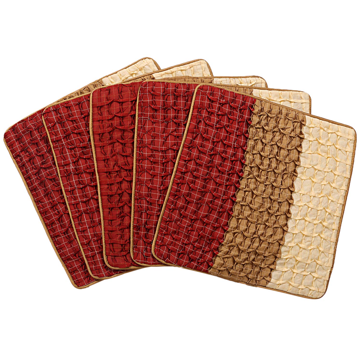Kuber Industries Checkered 5 Piece Cotton Cushion Cover - 17"x17", Multicolour