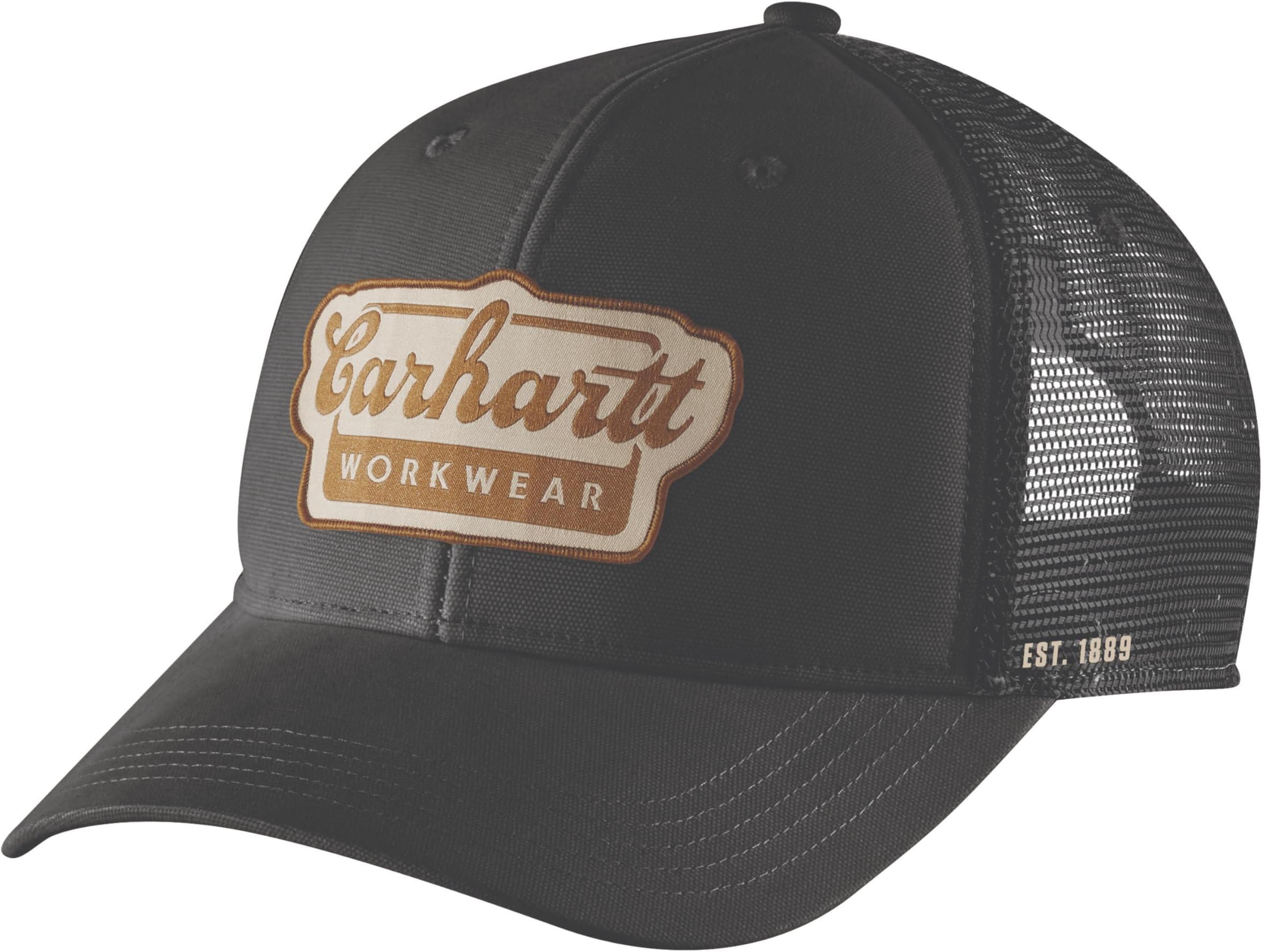 Men's Rugged Flex Twill Mesh-Back Script Patch Cap