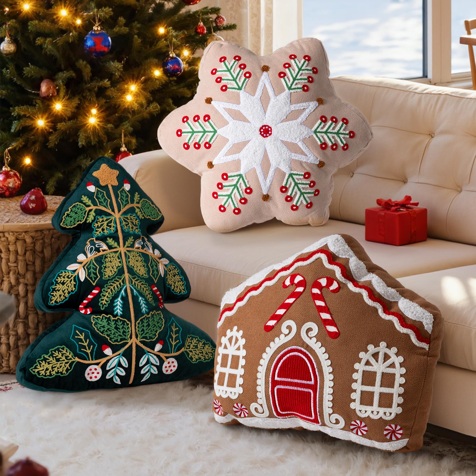 Lanpn Christmas Throw Pillows (Set of 3)