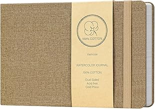 Vienrose Watercolor Journals Sketchbooks Cotton Paper Cold Press Watercolor Journals Notebook Suitable for Techniques and Mixed Media 21x14 cm 1 Pack Brown