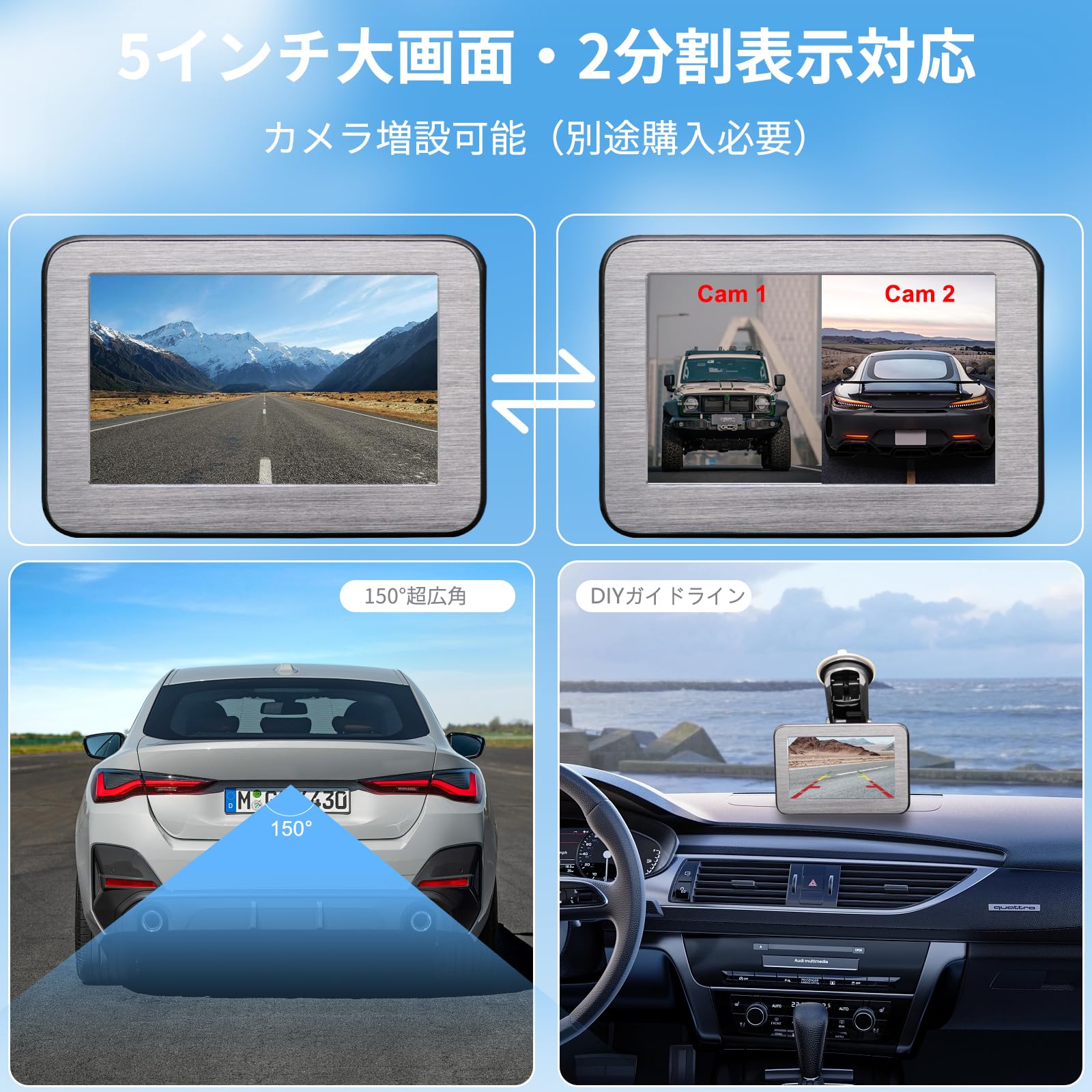 Amazon.co.jp: OBEST 新開発5インチ AHD 1080P バックモニター