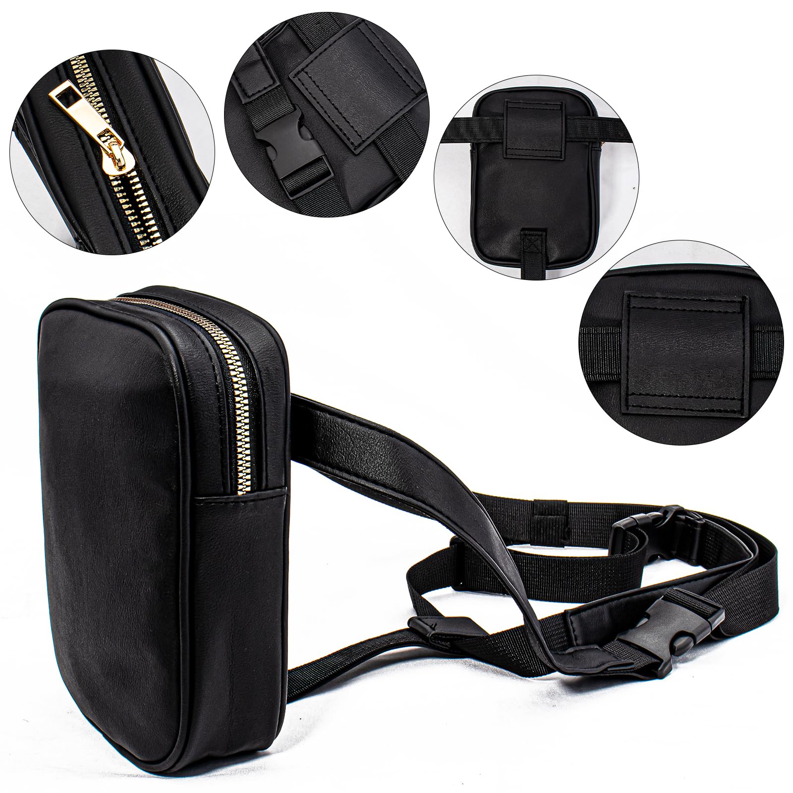 Peicees Womens Drop Leg Bag with Leg Strap Leather Thigh Bag for Motorcycle Costume Accessories Fashion Fanny Bag Belt Pouch