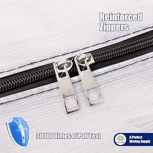 Miniatura 4 de Cosy Family Paquete de 4 Bolsas de Mudanza Extra Grandes de Servicio Pesado con Correas de Mochila - Asas y Cremalleras Resistentes, Contenedores de