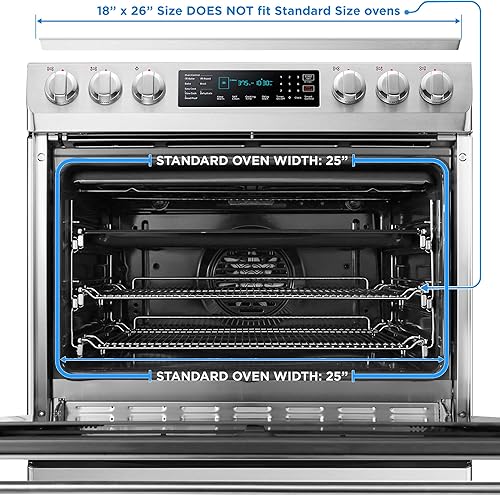 Miniatura 6 de GRIDMANN Bandeja para hornear de aluminio perforado de grado comercial de 18 x 26 pulgadas, bandeja para hornear de tamaño completo, 6 bandejas