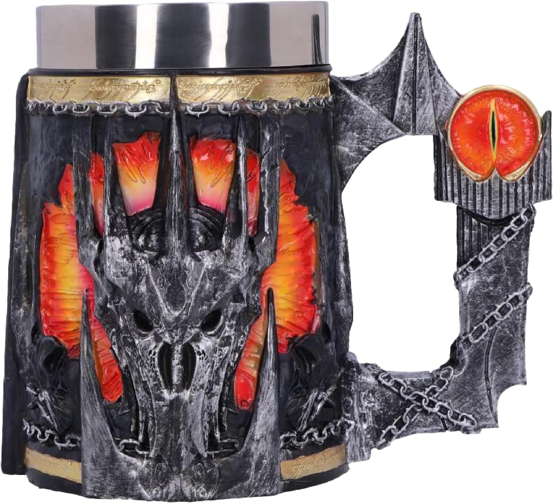 Lord of the Rings Tankard, Hand-Painted Resin Mug, Officially Licensed Collectible, 15.5cm - Sauron