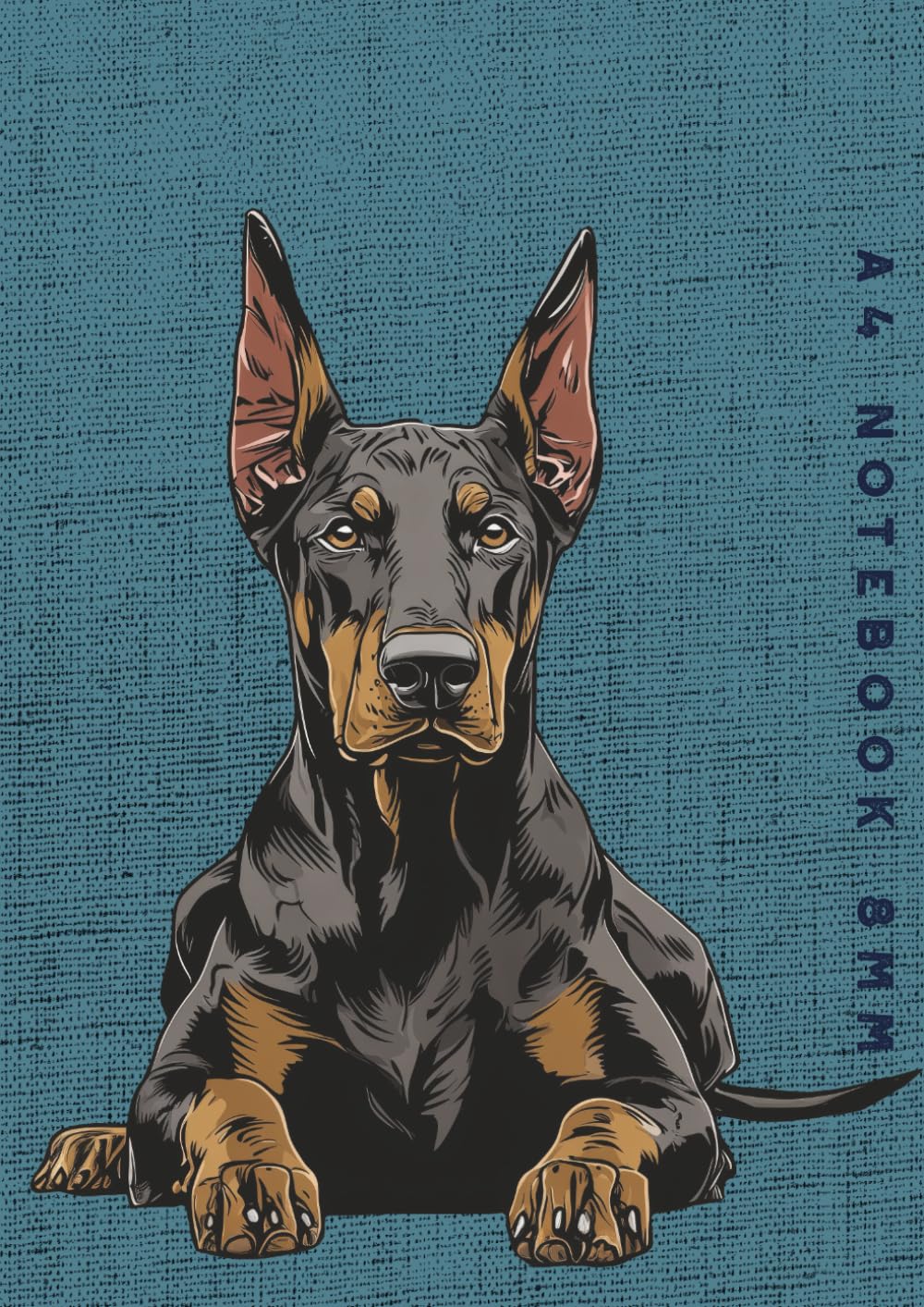 A4 Notebook 8mm: Dobermann Dog Lined Exercise Book