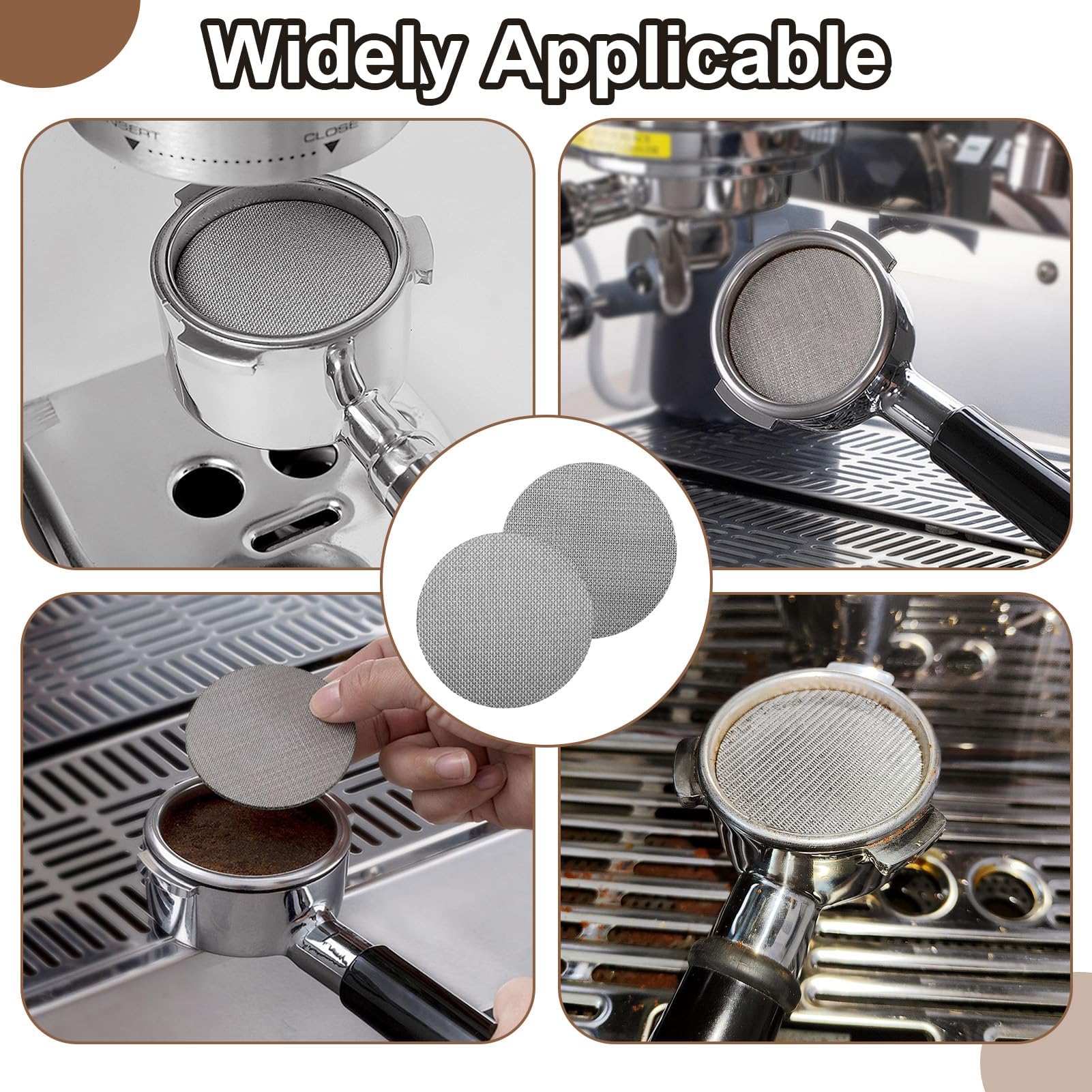 2 Piezas Pantalla de Disco Espresso de 51 mm, 1mm/1,7 mm de Grosor, 150 μm, Reutilizable, Acero Inoxidable 316, Filtro de Café Barista para Cesta de Filtro de Portafiltro Espresso — view 6