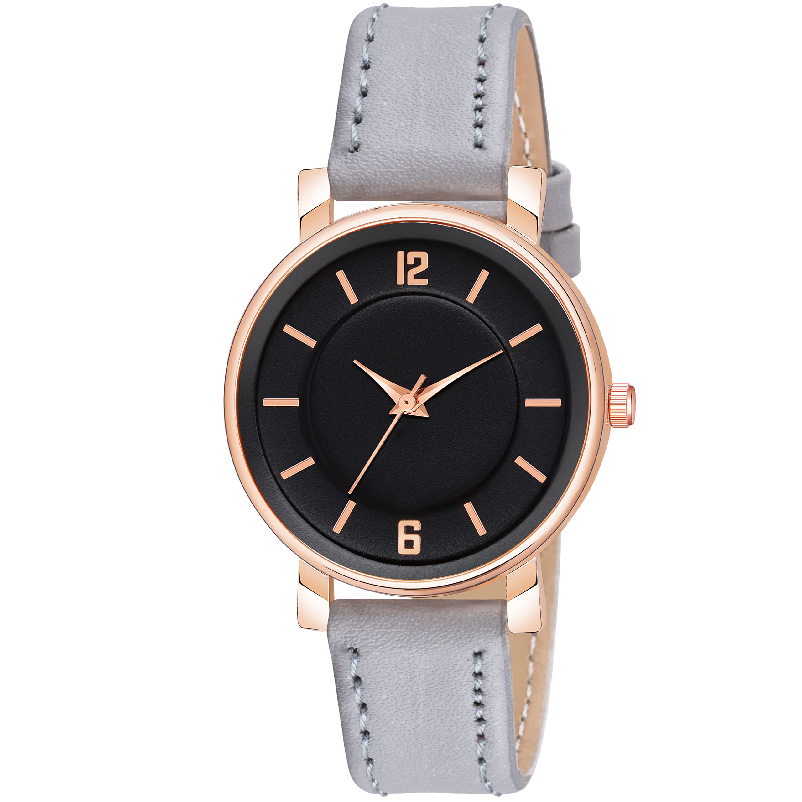 KIARVI GALLERY Analogue 6 to 12 Antique Dial Designer Leather Strap Womens and Girls Watch (Grey) (B0BD16C1Z8) Amazon Price History, Amazon Price Tracker