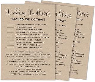 Kraft Rustic Why Do We Do That 50-Pack Bridal Wedding Shower Game Bachelorette Party Activity Game Cards
