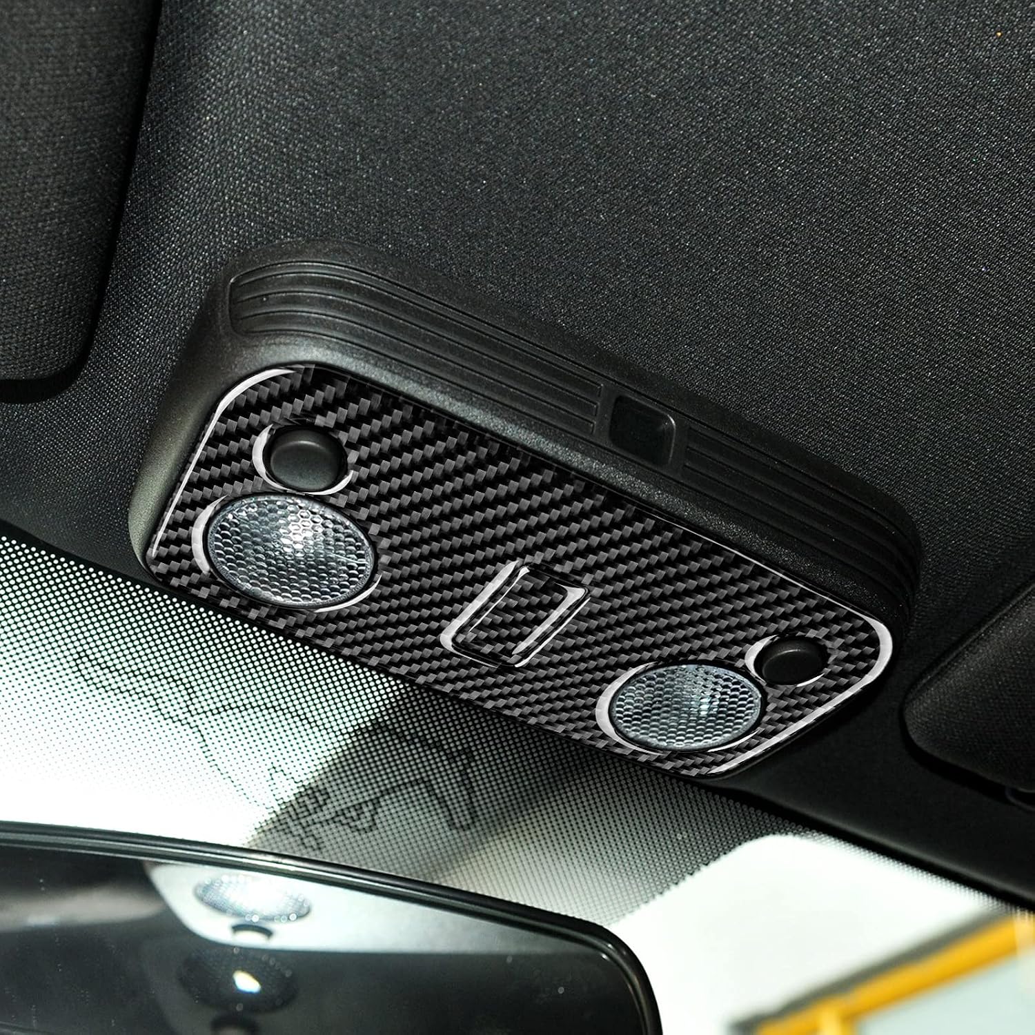 Car Reading Light Sticker Interior Trim Cover for Ford Mustang GT Shelby 2005 2006 2007 2008 2009 S197 Accessories Carbon Fiber Decal