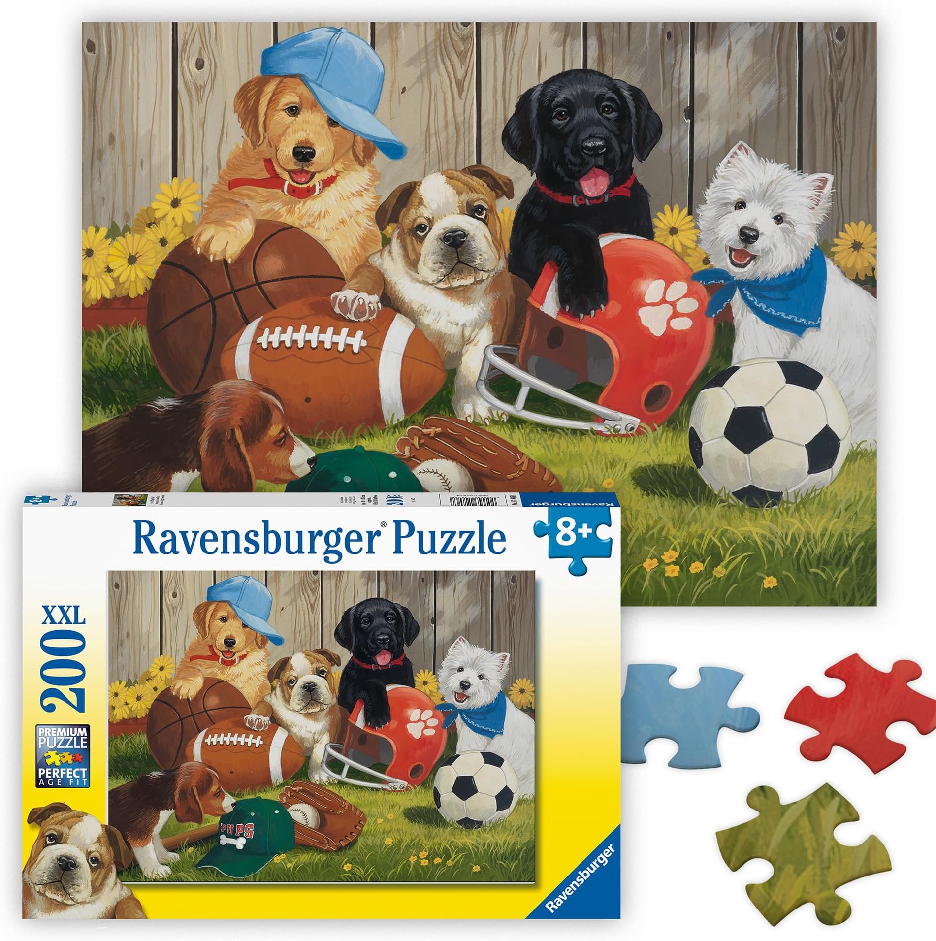 Ravensburger Let's Play Ball! 200 Piece Jigsaw Puzzle for Kids – Every Piece is Unique, Pieces Fit Together Perfectly