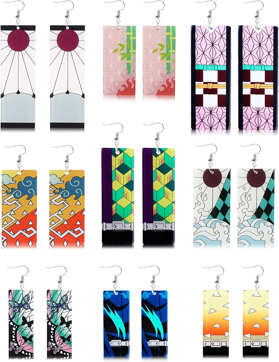 Tanjiro Demon Slayer Anime Hanafuda Earrings Nigeria Ubuy