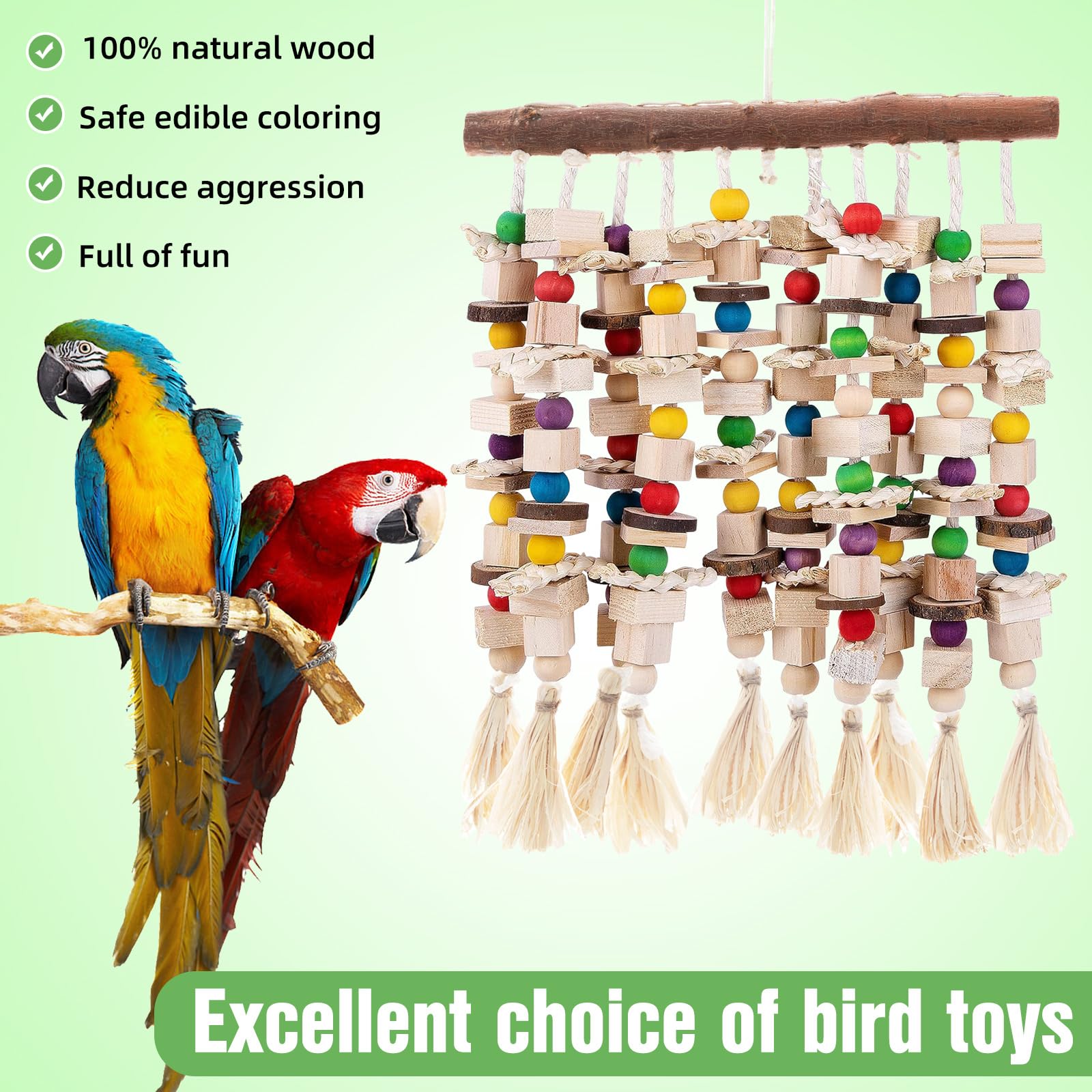 Jorewood Juguetes para pájaros 10