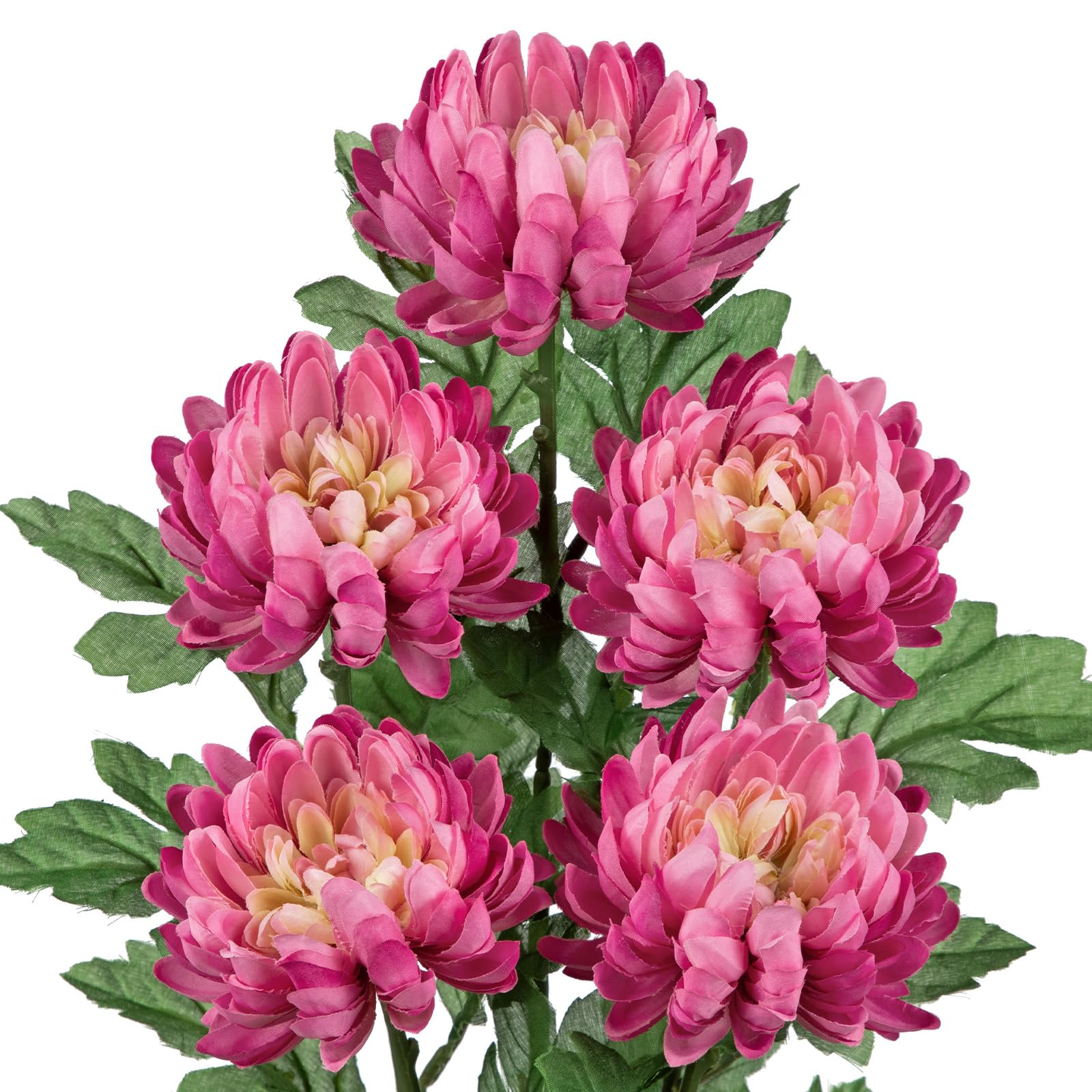 Amazon.com: Hollyone 5Pcs Fake Mums Flowers Pink Artificial