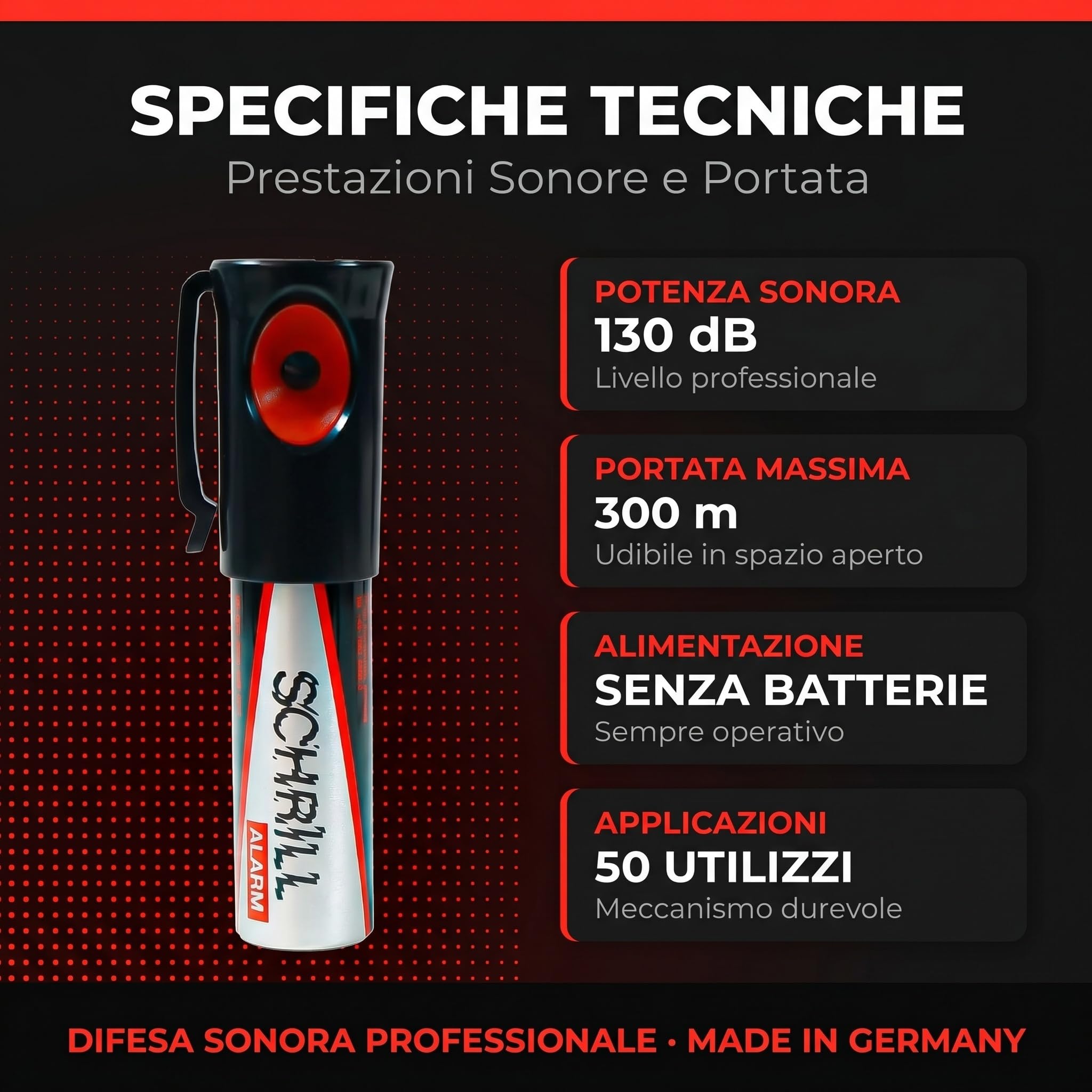 Przenośne urządzenie zabezpieczające bez baterii - ochrona osobista przed złośliwymi osobami i niebezpiecznymi zwierzętami - sytuacje awaryjne i samoobrona - Made in Germany (1)