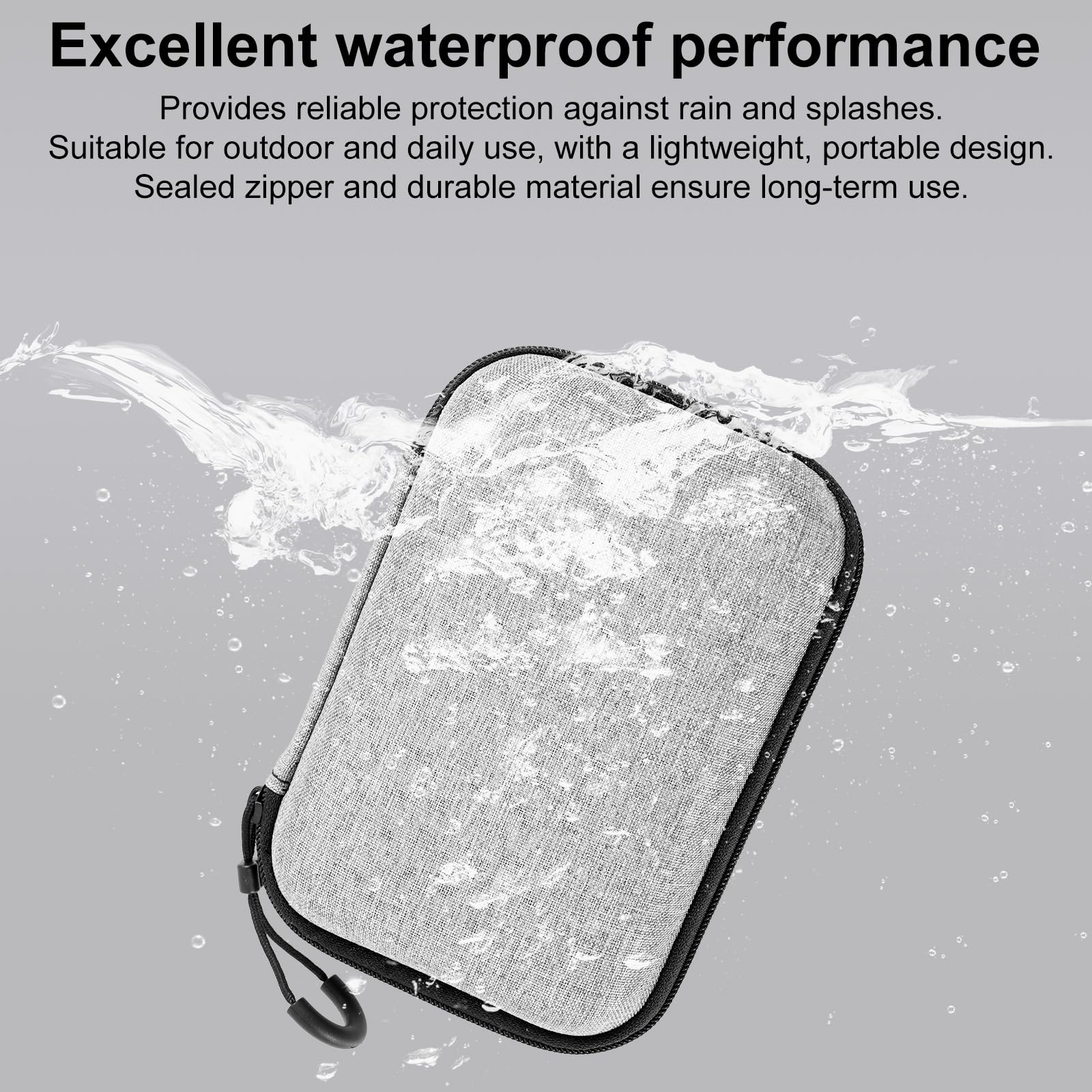 Étui de Protection PLAUD NotePin AI, Housse EVA Souple Portable avec Mousqueton Noir