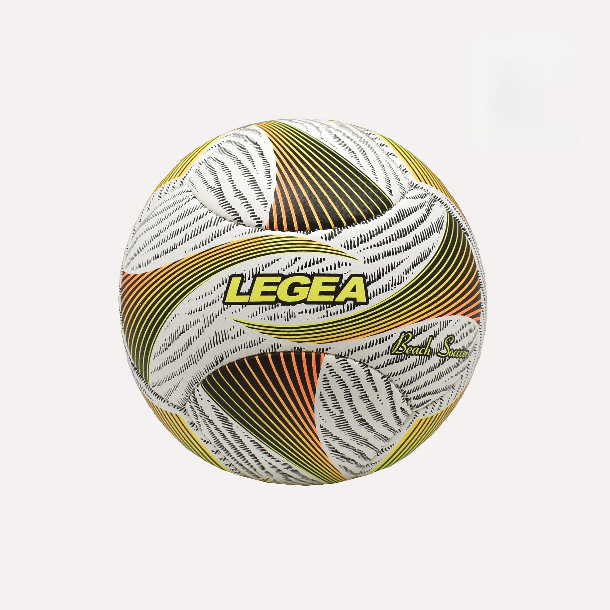 LEGEA Pack da 5 Palloni Rabona Beach Soccer sportiva da sport bianchi verdi arancioni 300-310 g