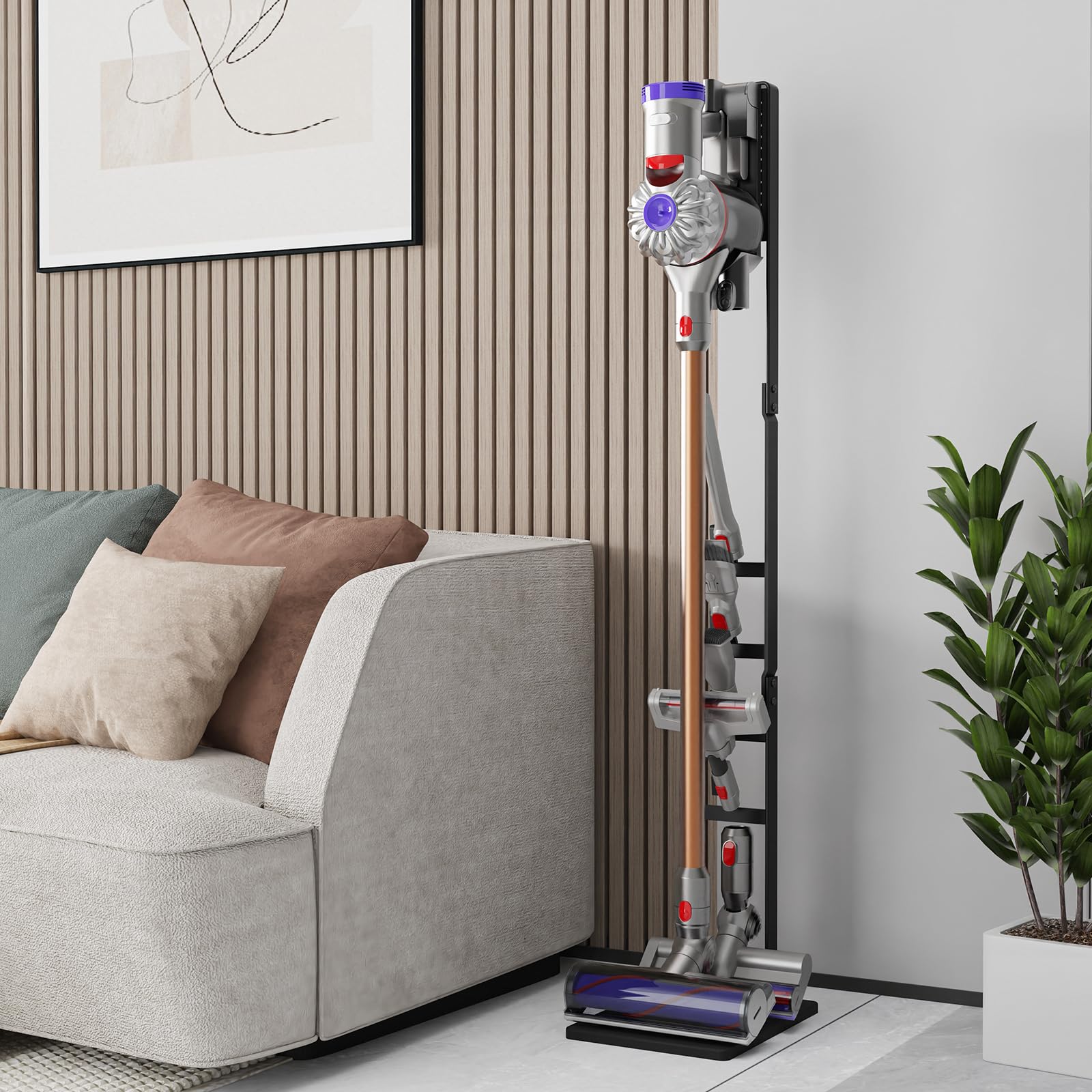 OUTBROS Staubsauger Ständer, Kompatibel für Dyson, Schwarz