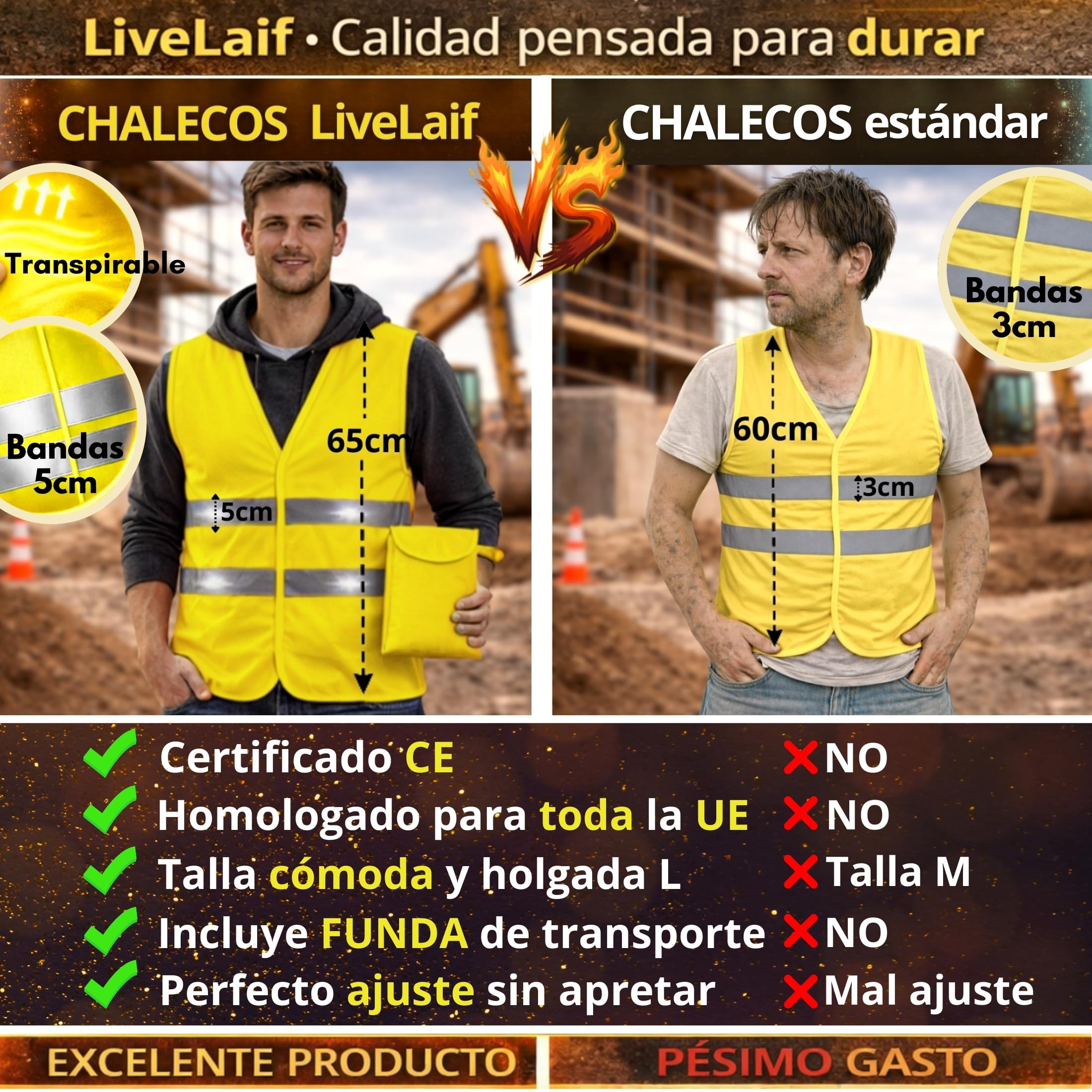 Chaqueta - Chaleco Alta Visibilidad 2/2Amarillo/Marino