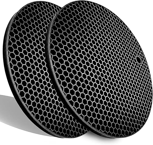 Salvamanteles de silicona extra gruesos resistentes al calor, manoplas para horno, salvamanteles para platos calientes, almohadillas calientes de