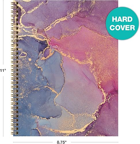 Miniatura 7 de Cuaderno de espiral de moda de 8.5 x 11 pulgadas, paquete de 3, 120 páginas, rayas universitarias (floral)