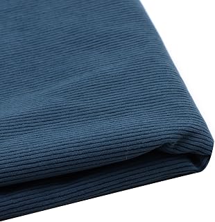 David accessories Corduroy Fabric 100% Polyester Fabric in Solid Color,39x58 Inches Wide,Soft Embroidery Quilting Material for Sewing Material Apparel Cloth (Navy)