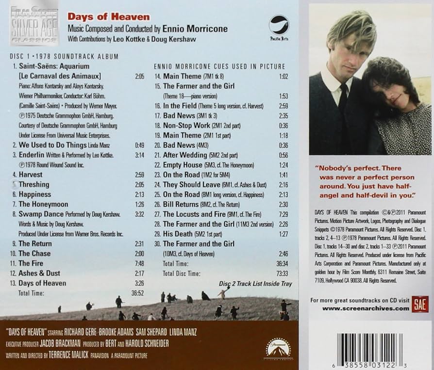 Days of Heaven サウンドトラック CD Amazon.co.jp: Days of Heaven: ミュージック