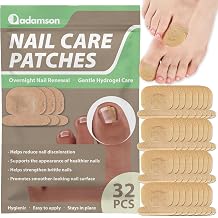 Adamson Renewal Nail Patches for Toenails Overnight Nail Care Patches with Hydrogel Technology, Helps Improve Nail Appearance, Reduce Discoloration & Strengthen Brittle Nails, 32 Count