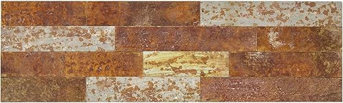 Miniatura 10 de Aspect Panel de metal envejecido para despegar y pegar en plata dorada (muestra de 6 x 6 pulgadas)