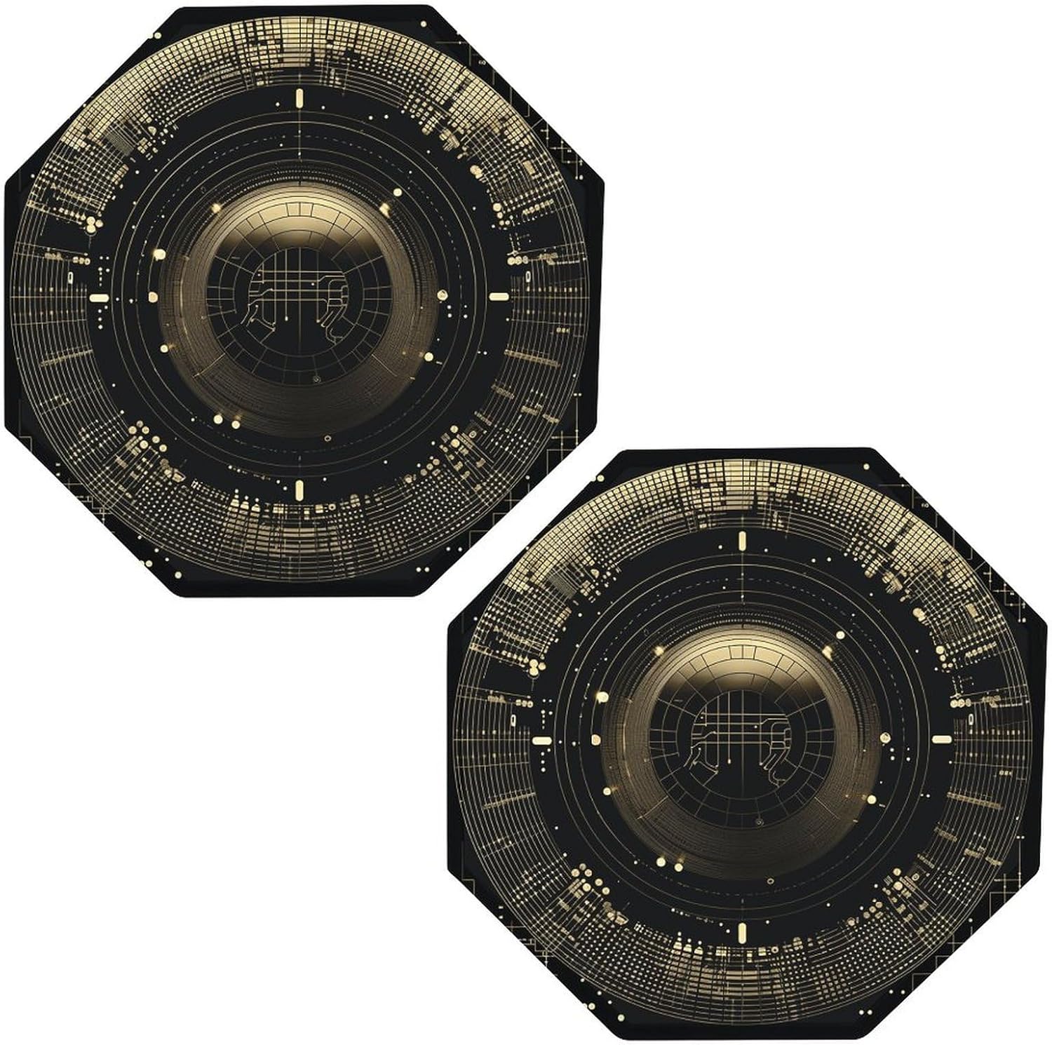 Ctagon Metal Sign for Home, Modern Display Plate for Kitchen, Full Moon Pictures Plates Accent Hanging Wall Decorations 3PCS for Living Room, Bedroom, Hallway, Hotel