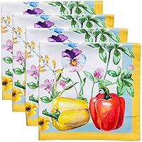 Vista 64 de Maison d' Hermine Juego de 4 servilletas de tela 100% algodón reutilizables para uso diario, servilletas cuadradas lavables para cenas, fiestas