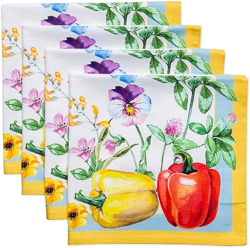 Miniatura 64 de Maison d' Hermine Juego de 4 servilletas de tela 100% algodón reutilizables para uso diario, servilletas cuadradas lavables para cenas, fiestas